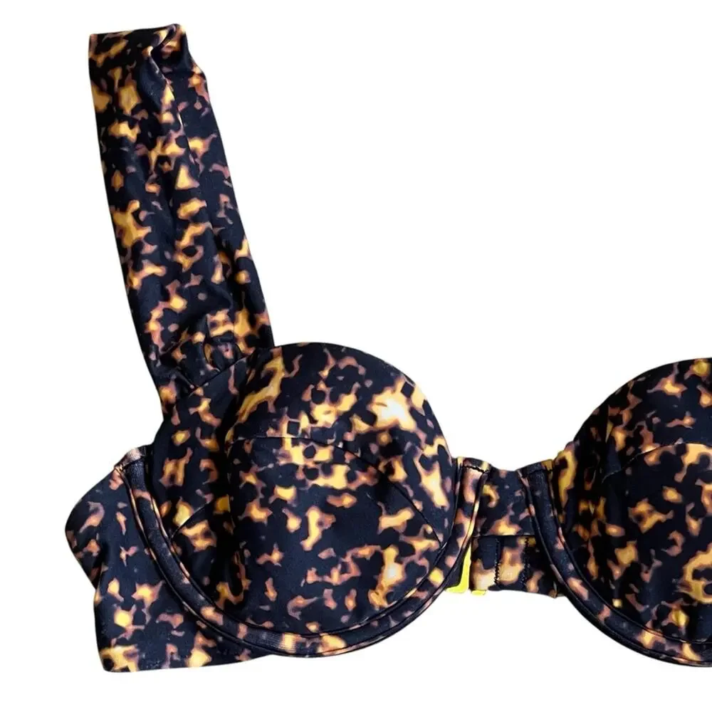 WeWoreWhat Women’s Sz XS Tortoise Shell Bikini Set Emily Claudia High Rise